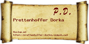 Prettenhoffer Dorka névjegykártya